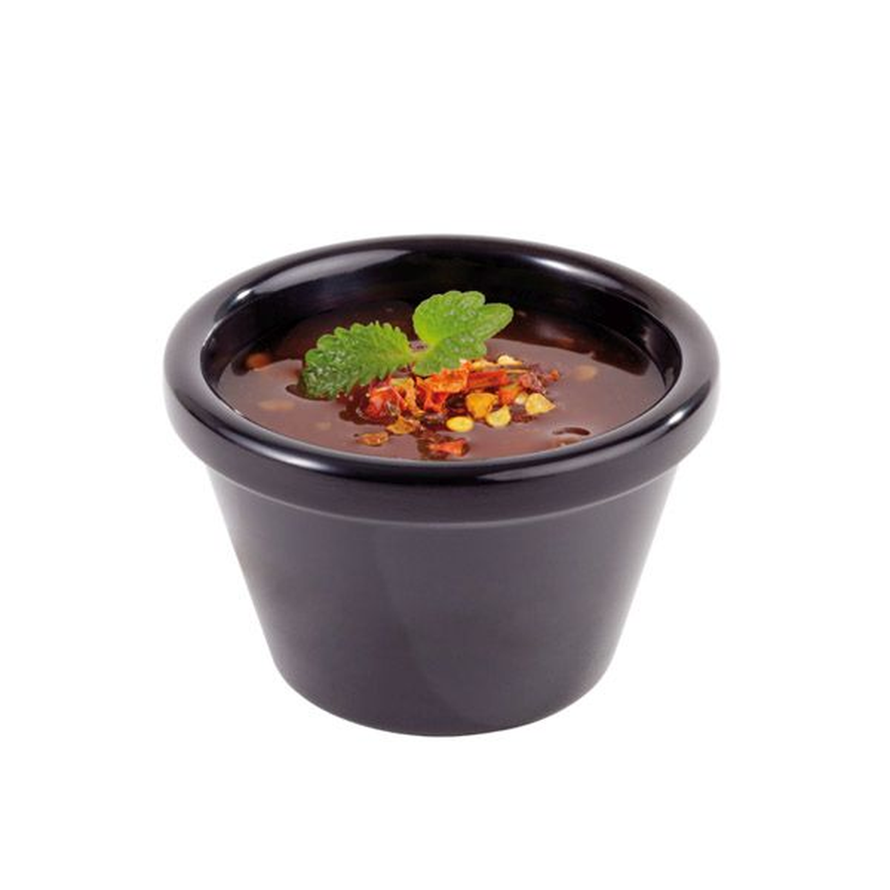APS Dip-Schälchen -CASUAL- Ø 6 cm, H: 3,7 cm , Melamin, schwarz, 0,04 Liter