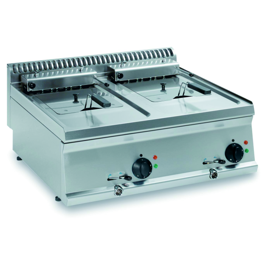 KBS Elektro-Fritteuse Auftischgerät 2 x 8 Liter Becken