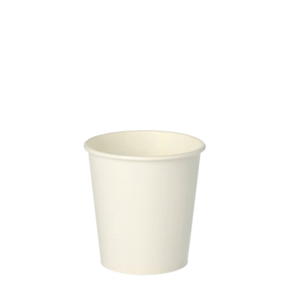 Papstar Trinkbecher für Kaltgetränke, Pappe 0,1 l Ø 6,3 cm · 6,3 cm weiss "Rays"