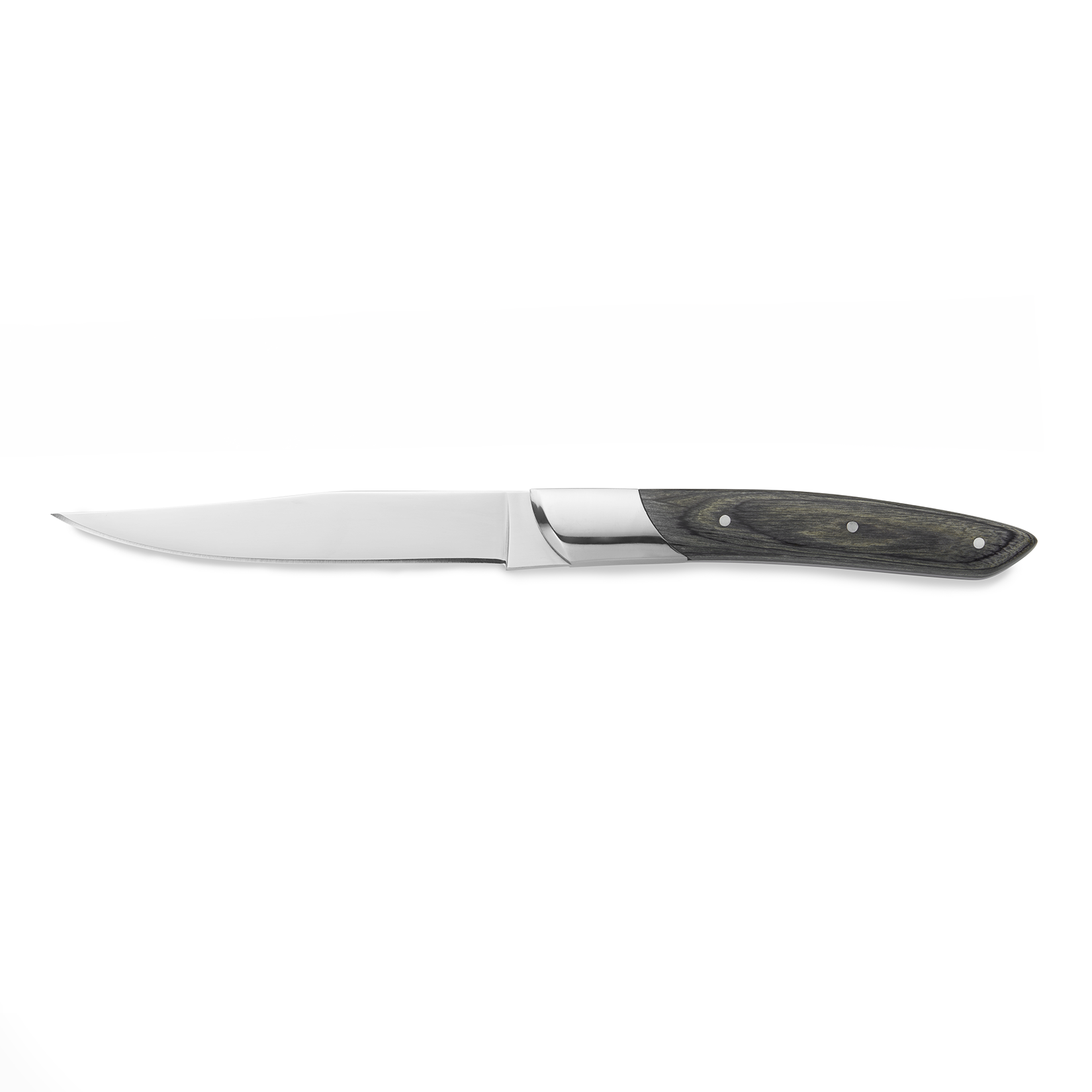 WAS Steakmesser Set CARLOS mit grauem Pakkaholzgriff, 24 cm, Set á 6 Stück, Klin