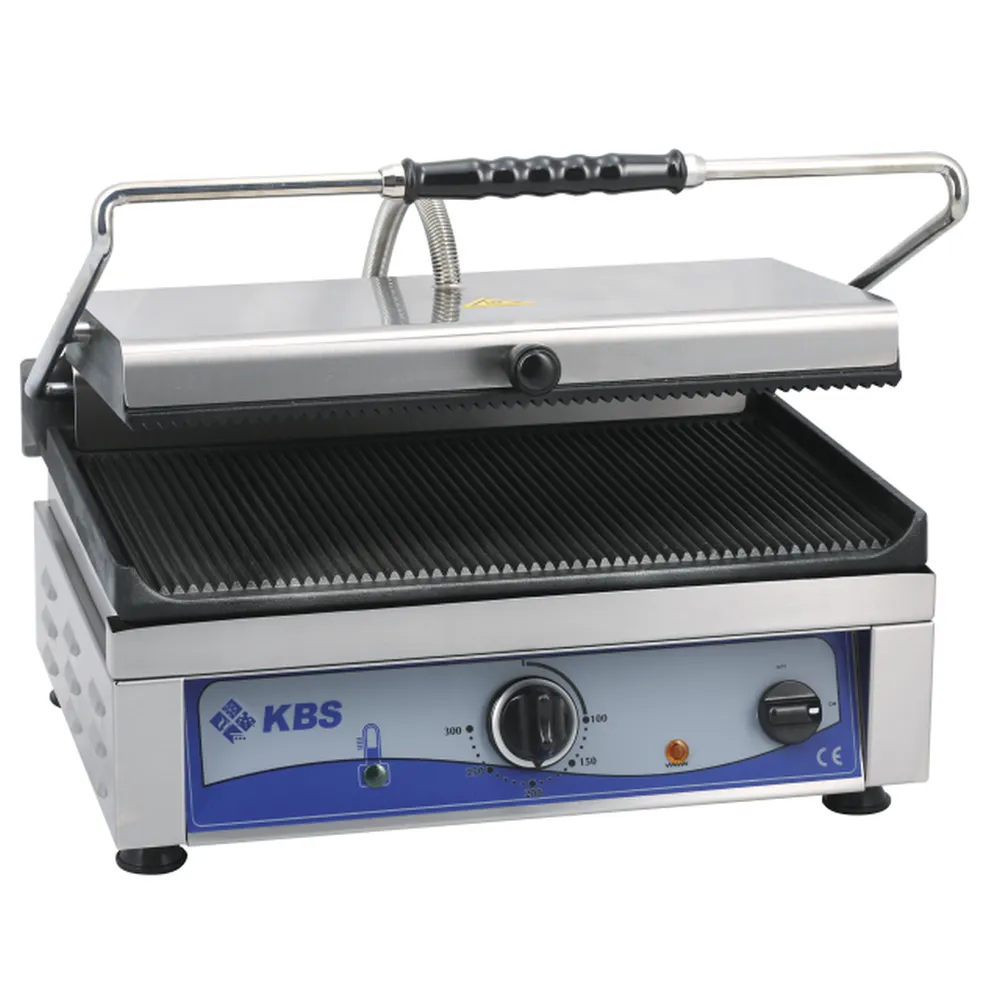 KBS Kontaktgrill Grillfläche 36x27 cm oben & unten gerillt 1 Heizzone