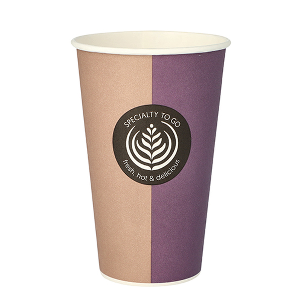 Papstar Trinkbecher, Pappe "To Go" 0,4 l Ø 9 cm · 13,5 cm "Barista Time"
