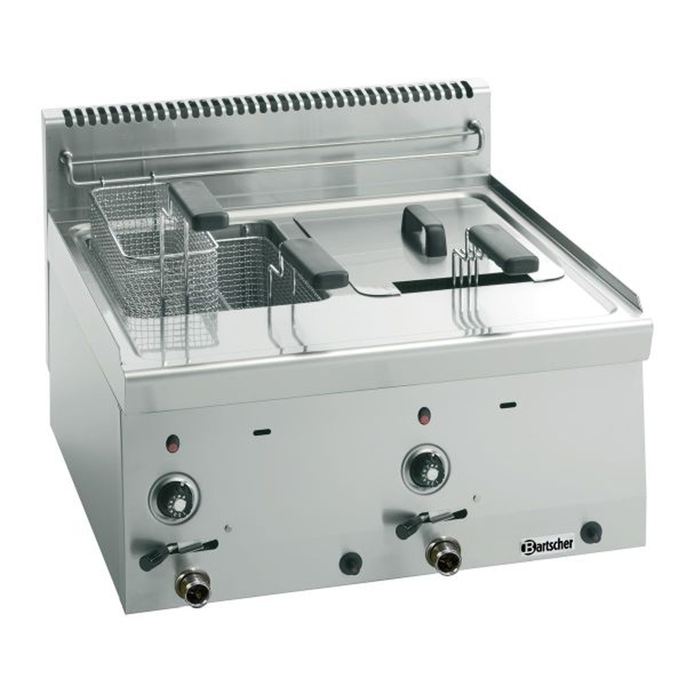 Bartscher Gas- Fritteuse mit 2 x 8 Literbecken