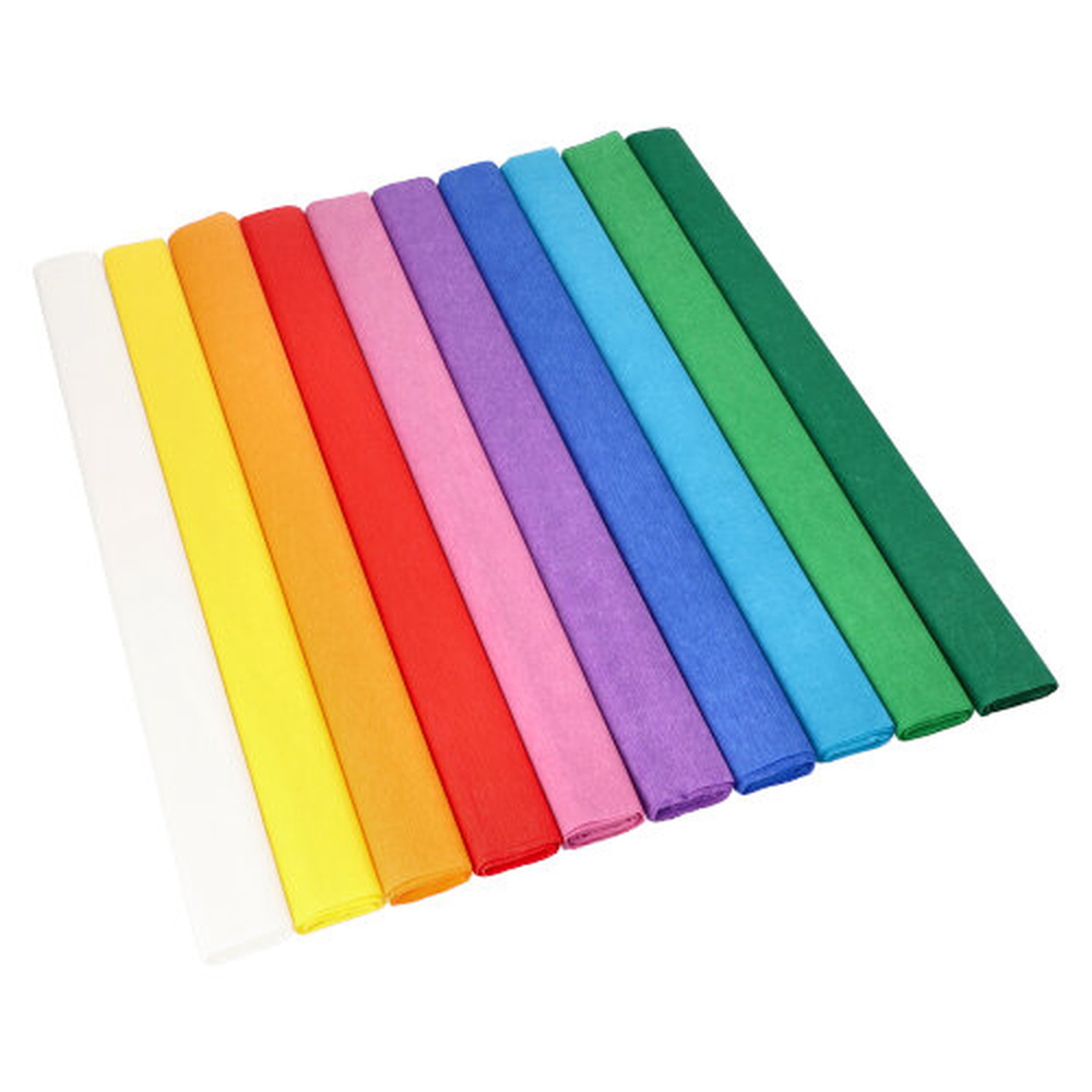 Papstar Krepp-Papier 2,5 m x 50 cm farbig sortiert wasserfest