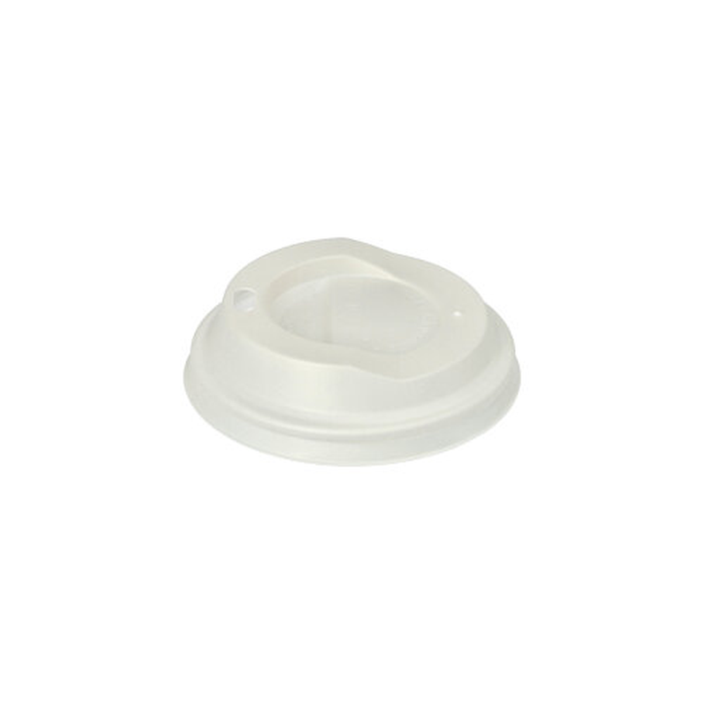 Papstar Dom-Deckel, C-PLA rund Ø 8 cm · 2,1 cm weiss