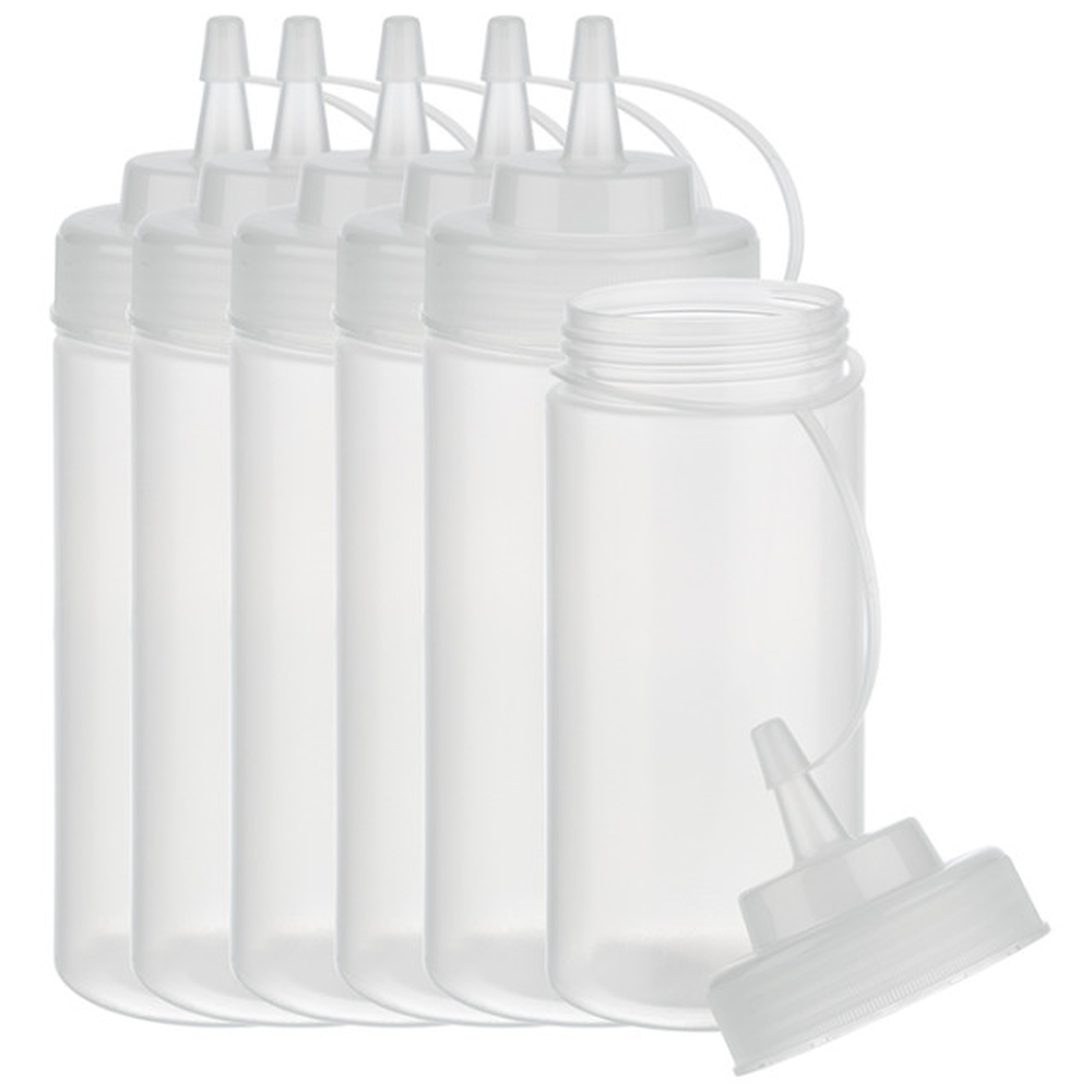 APS Quetschflasche, 6er Set Ø 7 cm, H: 20 cm, 490 ml