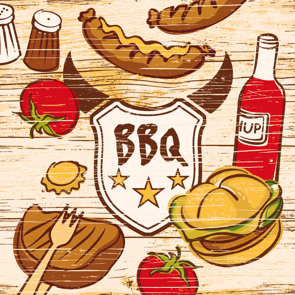 Mank Serviette BBQ 40 x 40 cm 1/4 Falz