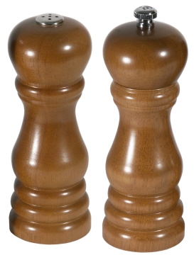 Contacto Set Salzstreuer/Pfeffermühle dunkelbraunes Holz, 16 cm