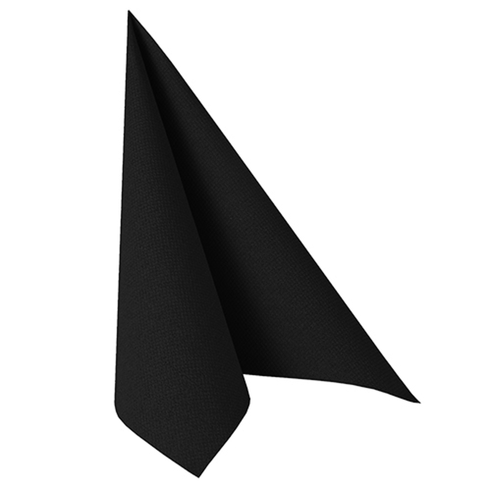 Papstar Servietten "ROYAL Collection" 1/4-Falz 40 cm x 40 cm tiefschwarz