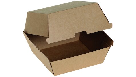 Pacovis Hamburger-Box Kraft braun, 105x102x80mm