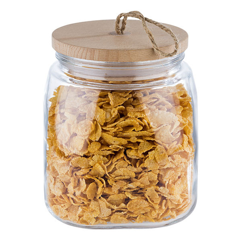 APS Vorratsglas -WOODY- 14 x 14 cm, H: 17 cm