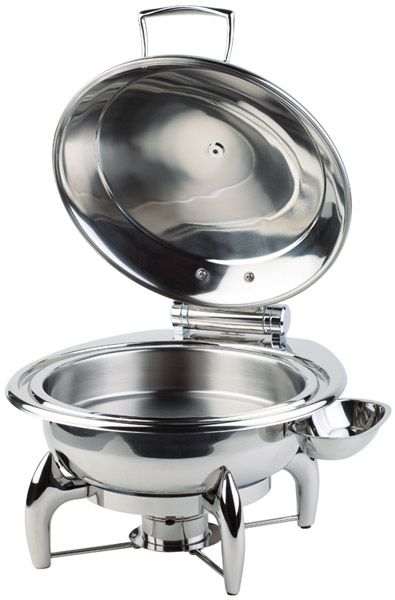 APS Chafing Dish -GLOBE- Ø 38,5 cm, H: 34 cm, 6 Liter , Edelstahl