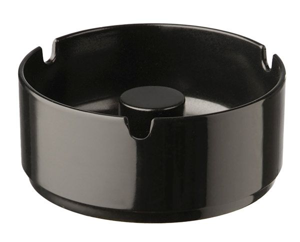 APS Aschenbecher -CASUAL- Ø 9,5 cm, H: 4,5 cm , Melamin, schwarz