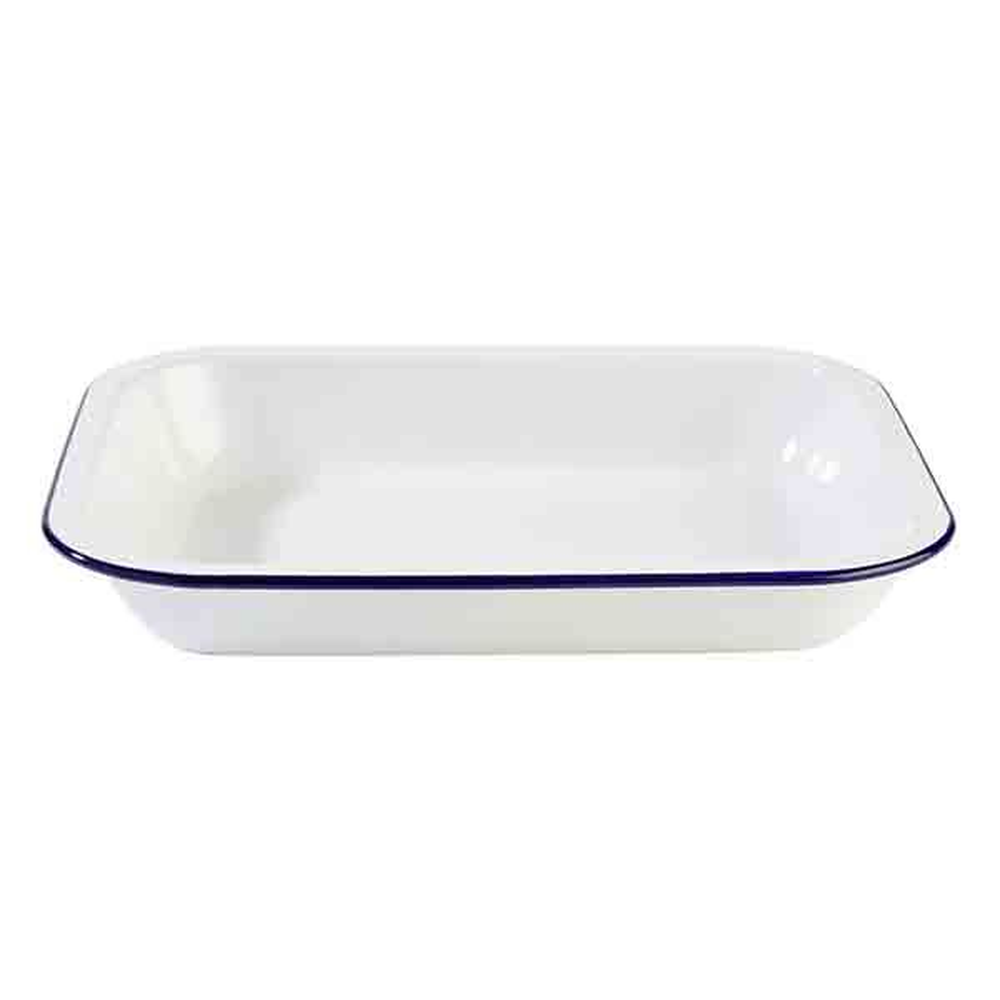 APS Schale -ENAMELWARE- 28 x 23 cm, H: 4,5 cm , emailiertes Stahlblech