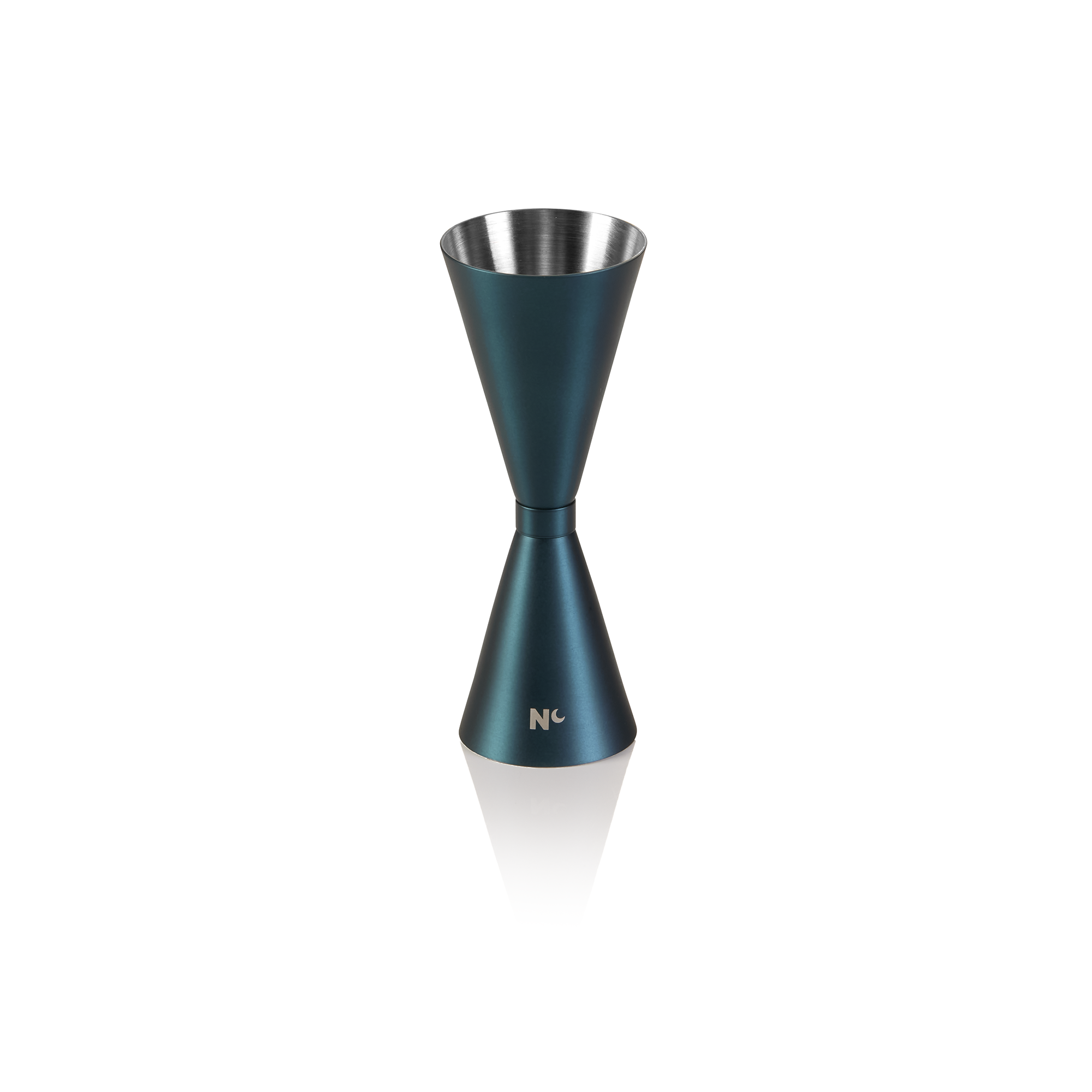 WAS Slim Jigger NOCTURN, 3/4,5 cl, Ø 4,5 cm, Höhe 12 cm, blau matt - HLC, Chromn