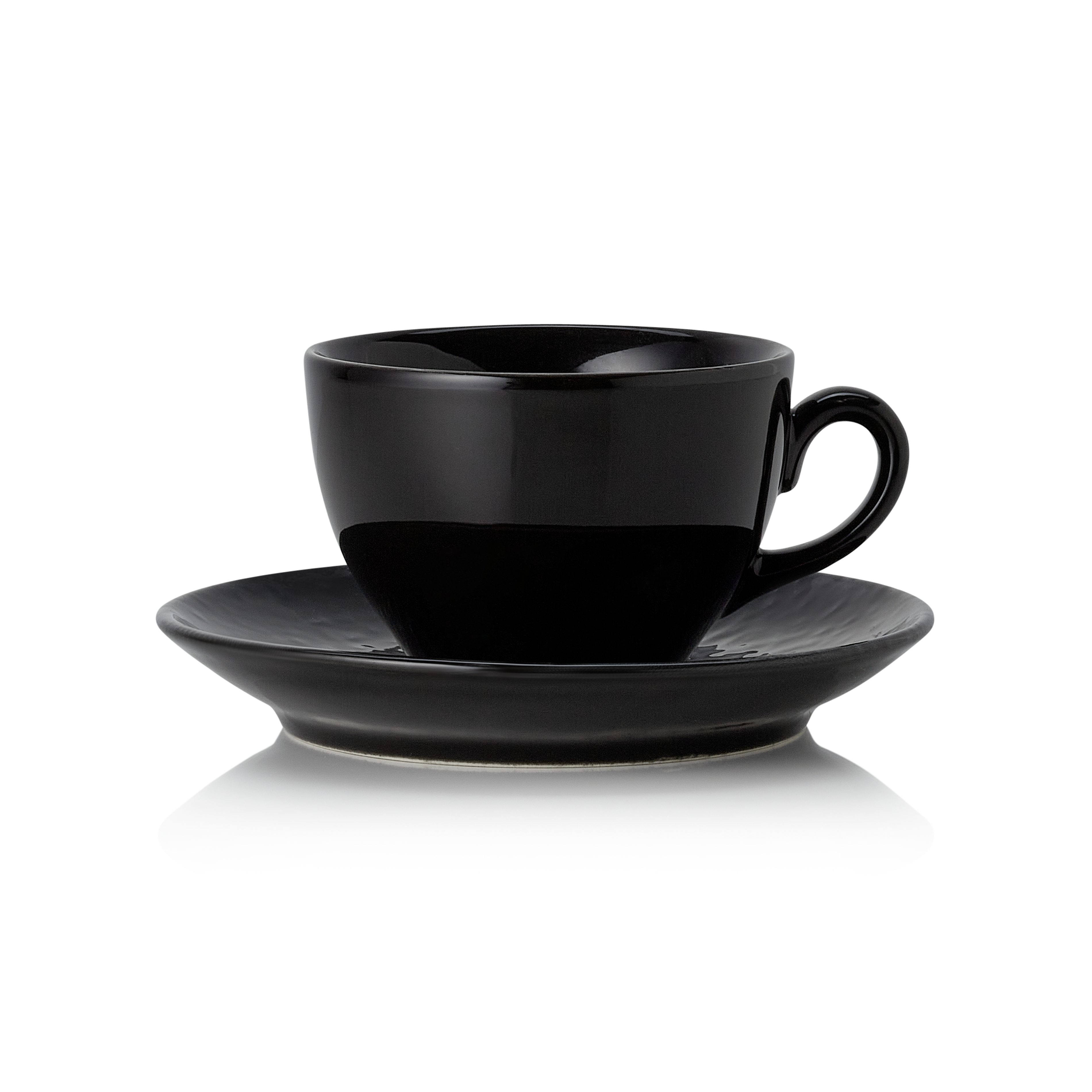 WAS Ober- und Untertasse Set VIDA NIGHT, 220 ml, Set á 6 Stück, night, Porzellan