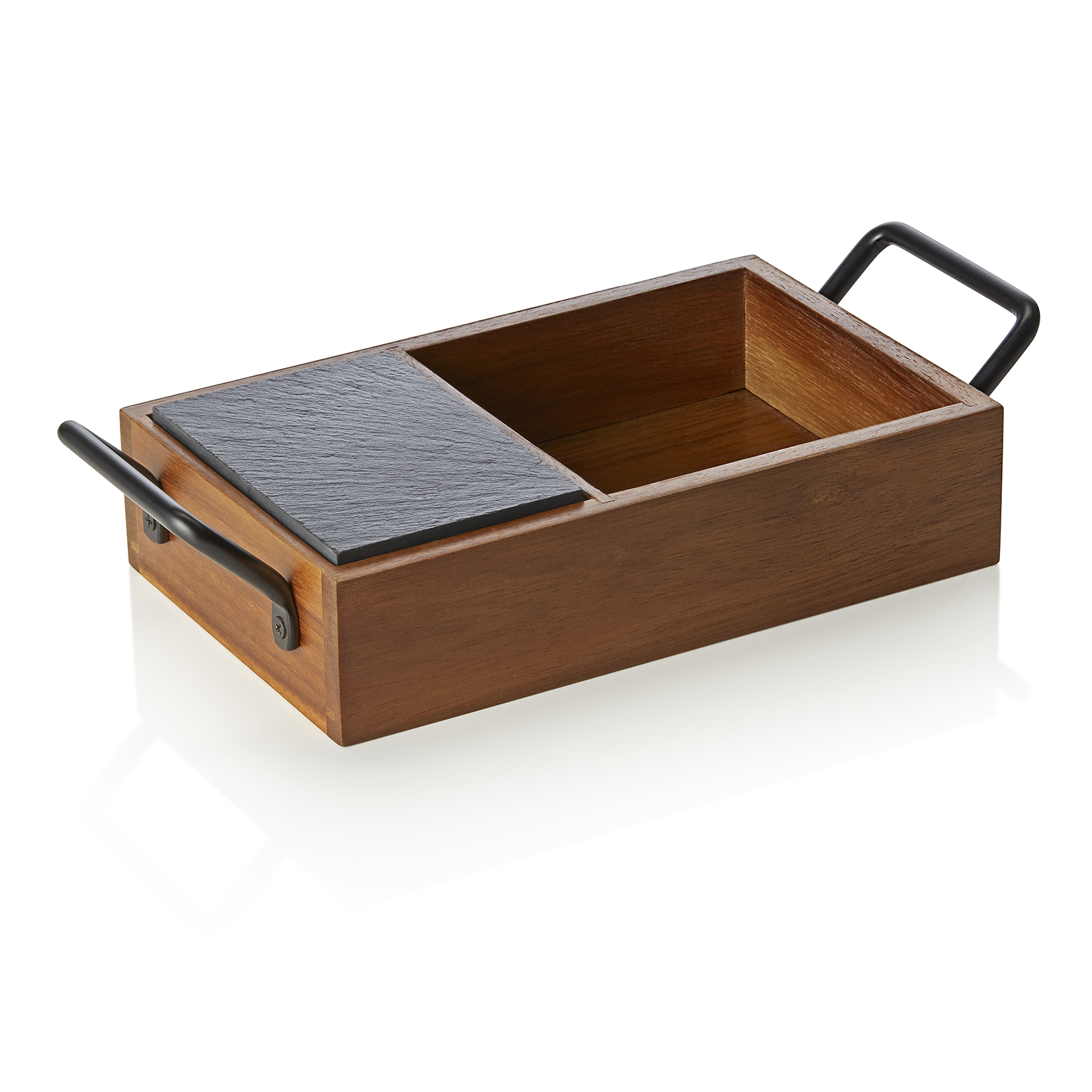 WAS Naturschieferplatten Set SLATE & SERVE, 24 x 15 x 5,5 cm, 3 Schieferplatten 