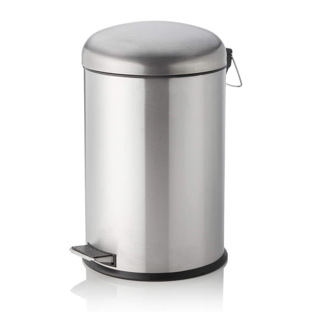 WAS Treteimer mit Kunststoffeinsatz, Ø 30 cm, 20 ltr., Edelstahl
