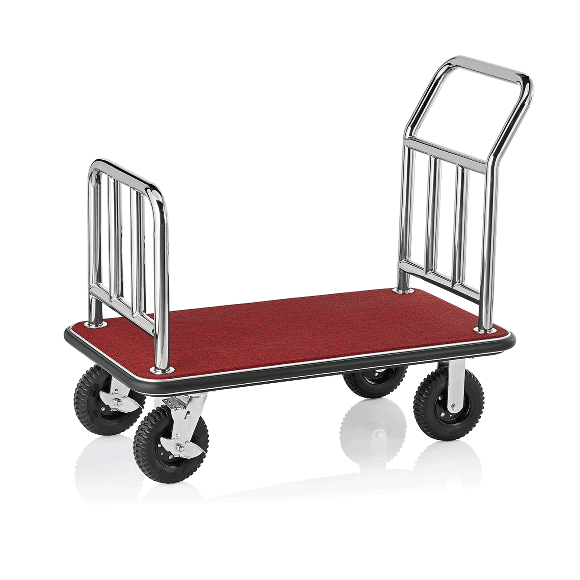 WAS Gepäckwagen, 110 x 62 x 94 cm, silberfarben, Edelstahl