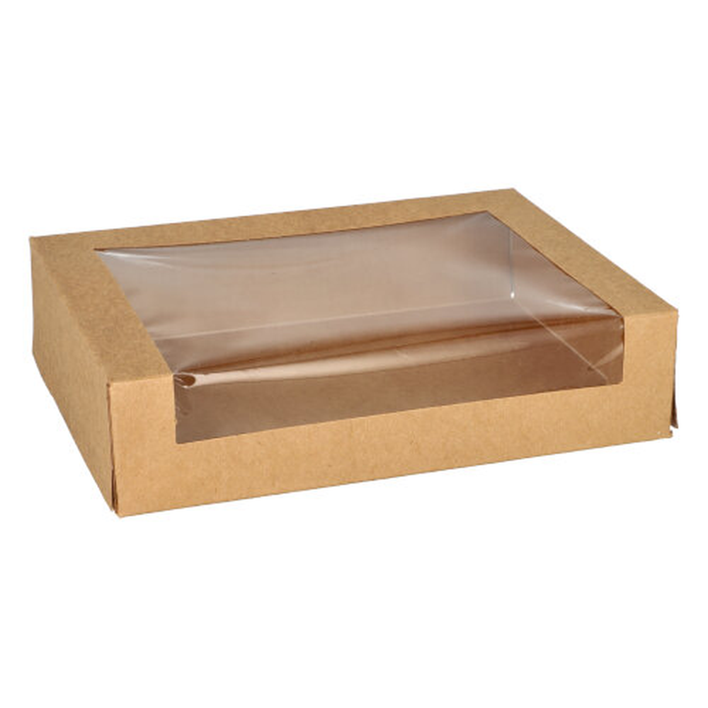 Papstar Sushi-Schalen, Pappe eckig 4,5 cm x 19,5 cm x 14 cm braun