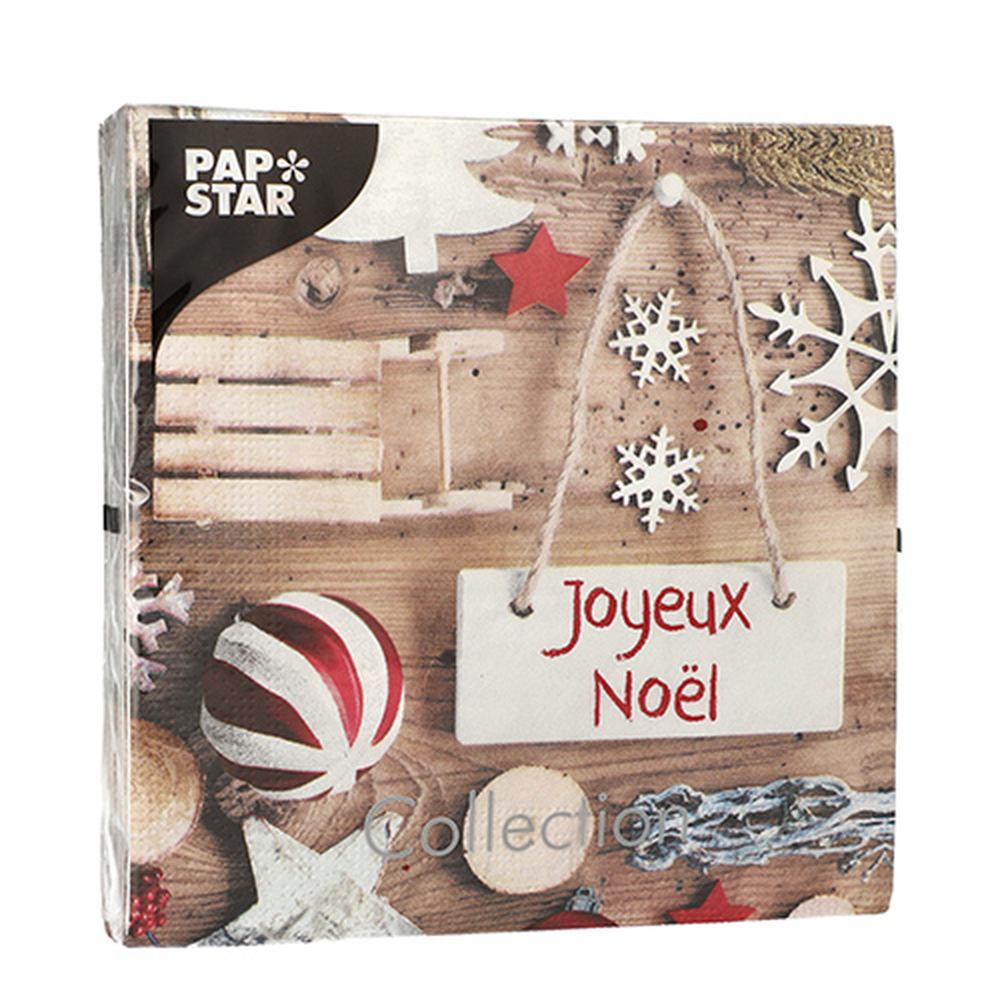 Papstar Servietten, 3-lagig 1/4-Falz 33 cm x 33 cm "Natural Life"
