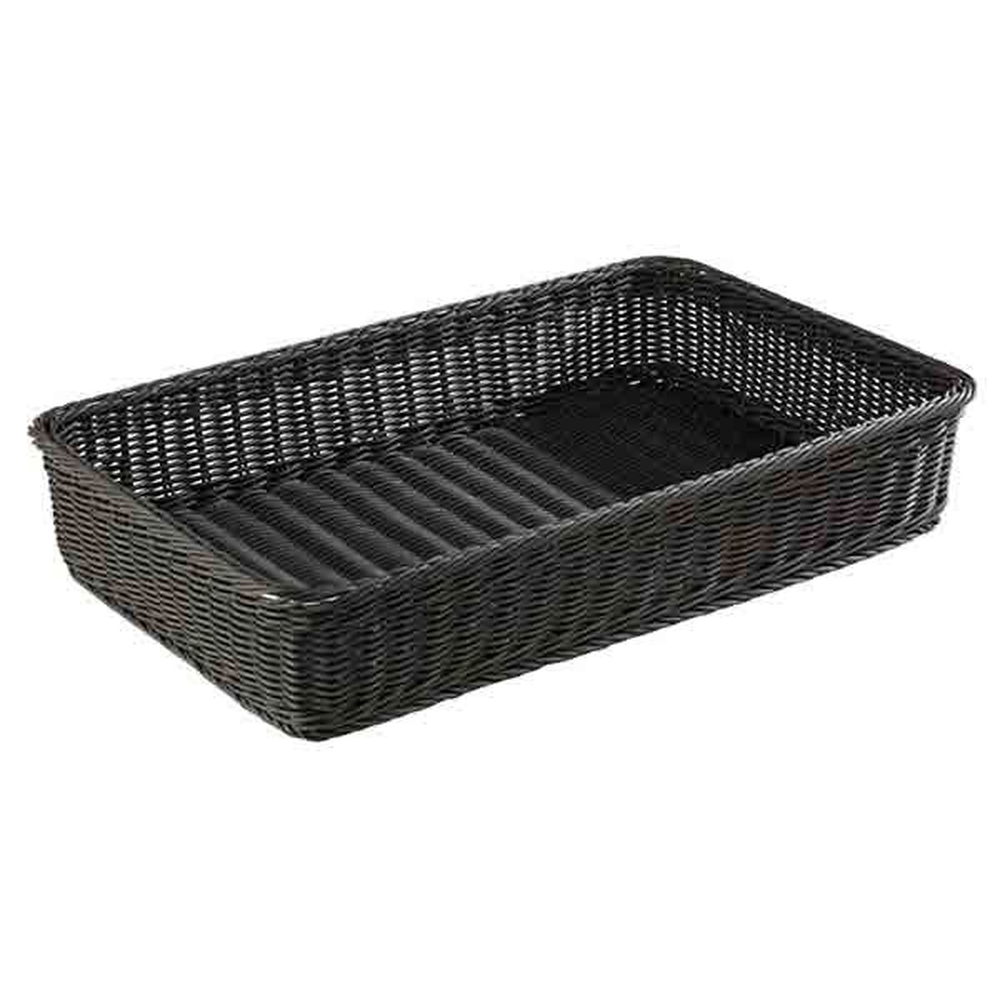 APS GN 1/1 Korb 53 x 32,5 cm, H: 10 cm , Polypropylen, schwarz
