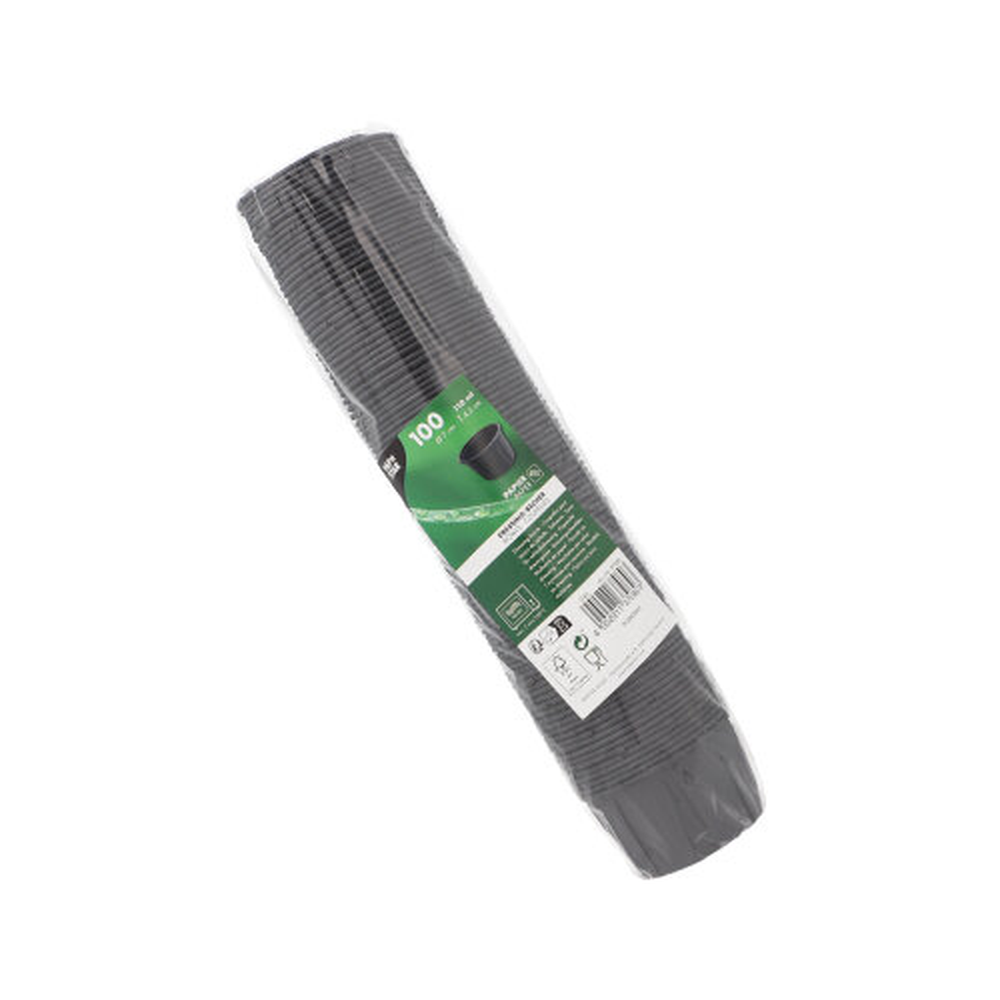 Papstar Dressingbecher, Papier 110 ml Ø 7 cm · 4,2 cm schwarz