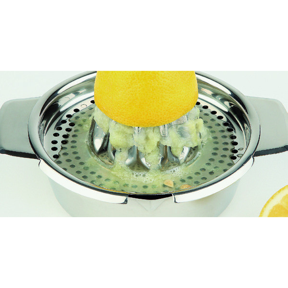 APS Zitronenpresse Ø 12 / 17 cm, H: 10,5 cm , Edelstahl, hochglanzploiert