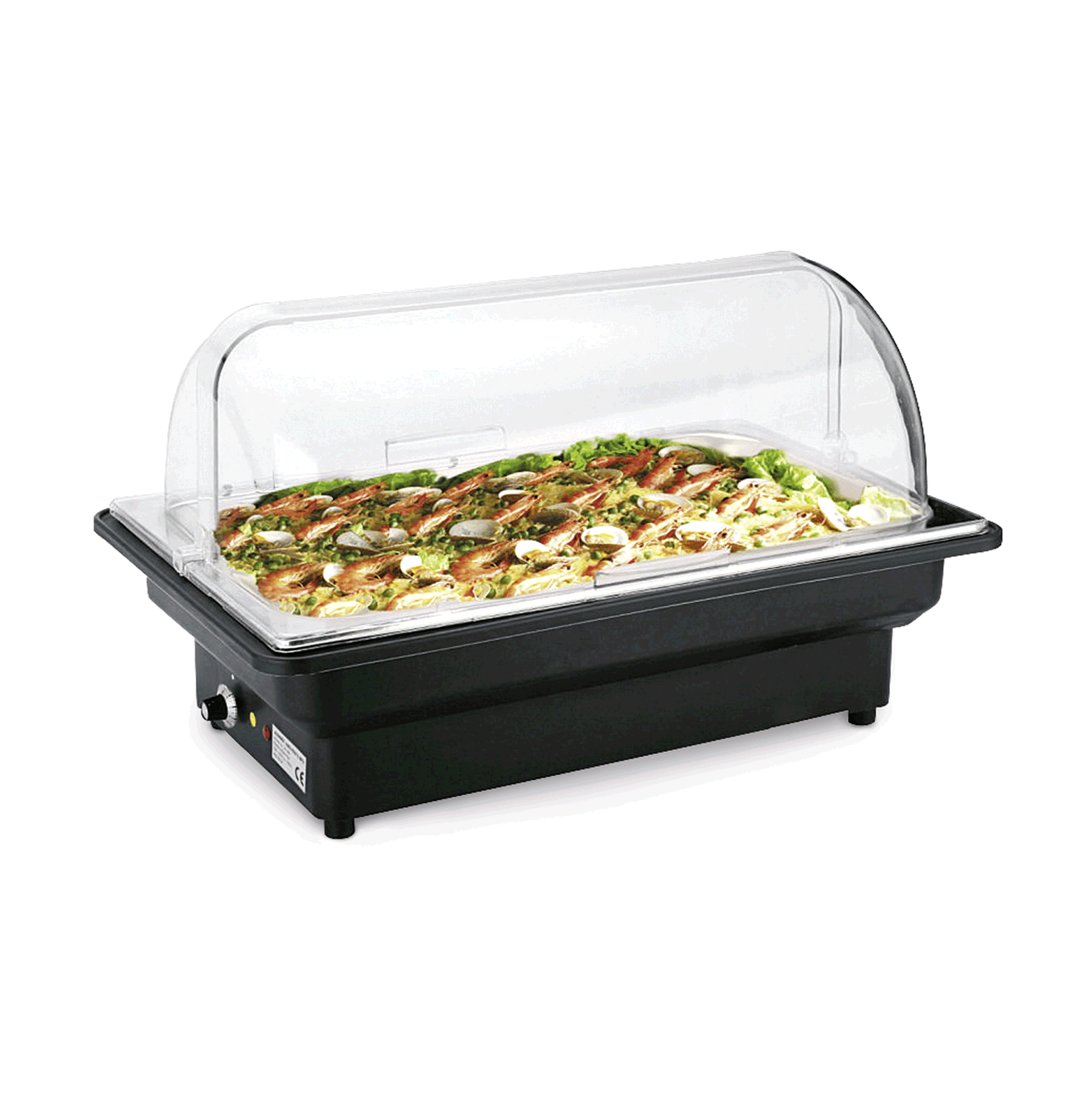 WAS Elektro Chafing Dish GN 1/1, 56 x 36 x 32 cm, Chromnickelstahl, Polypropylen