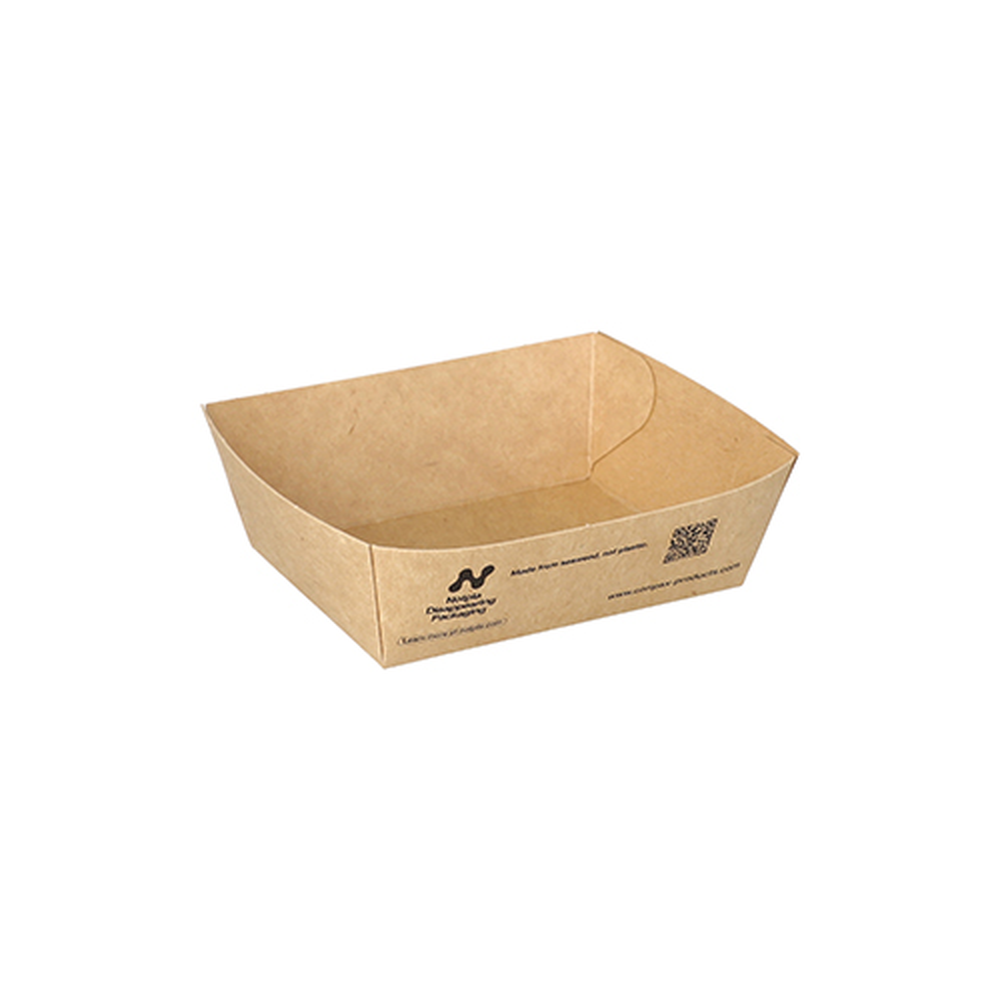 Papstar Snacktrays, Pappe "NOTPLA" 3,5 cm x 7 cm x 9 cm braun