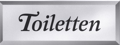 Contacto Schild TOILETTEN mit Pfeil
