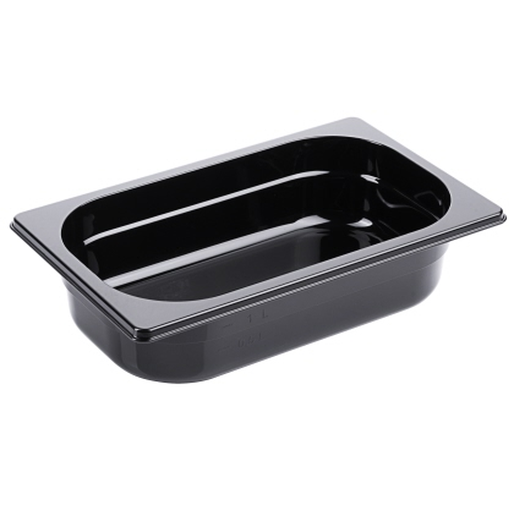 Contacto GN-Behälter 1/4, 65 mm Polycarbonat, schwarz