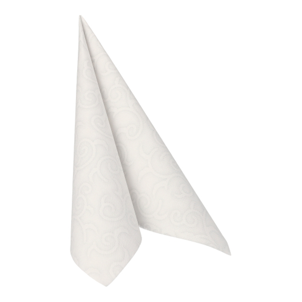 Papstar Servietten "ROYAL Collection" 1/4-Falz 40 cm x 40 cm weiss "Casali"