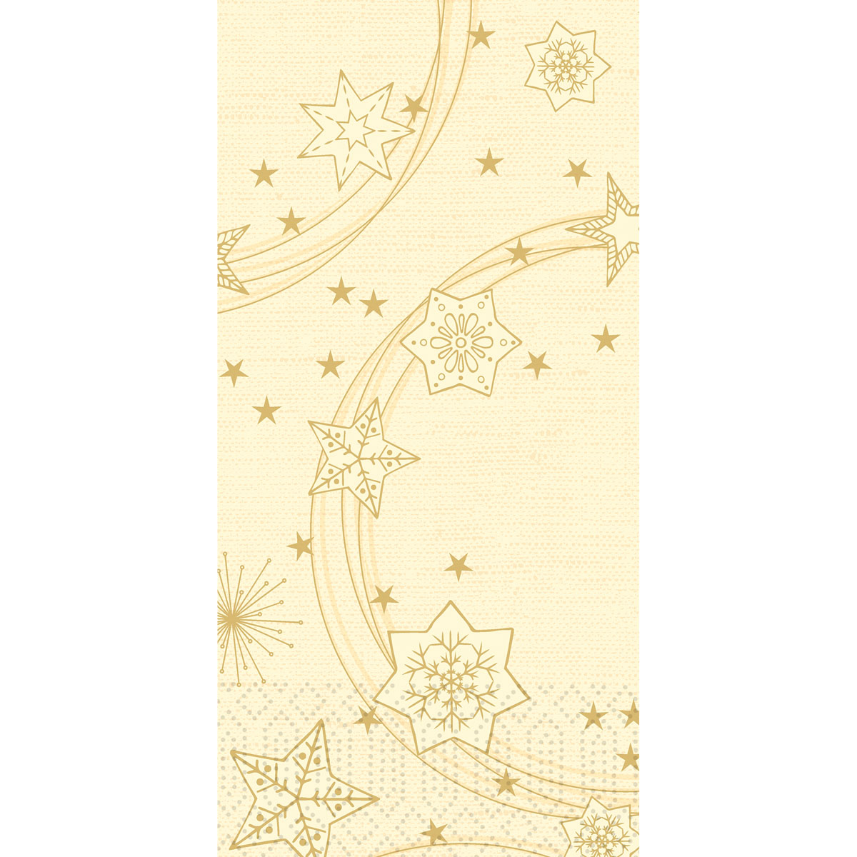 Duni Zelltuchservietten 40 x 40 cm 3-lagig Star Shine Cream 1/8 Falz
