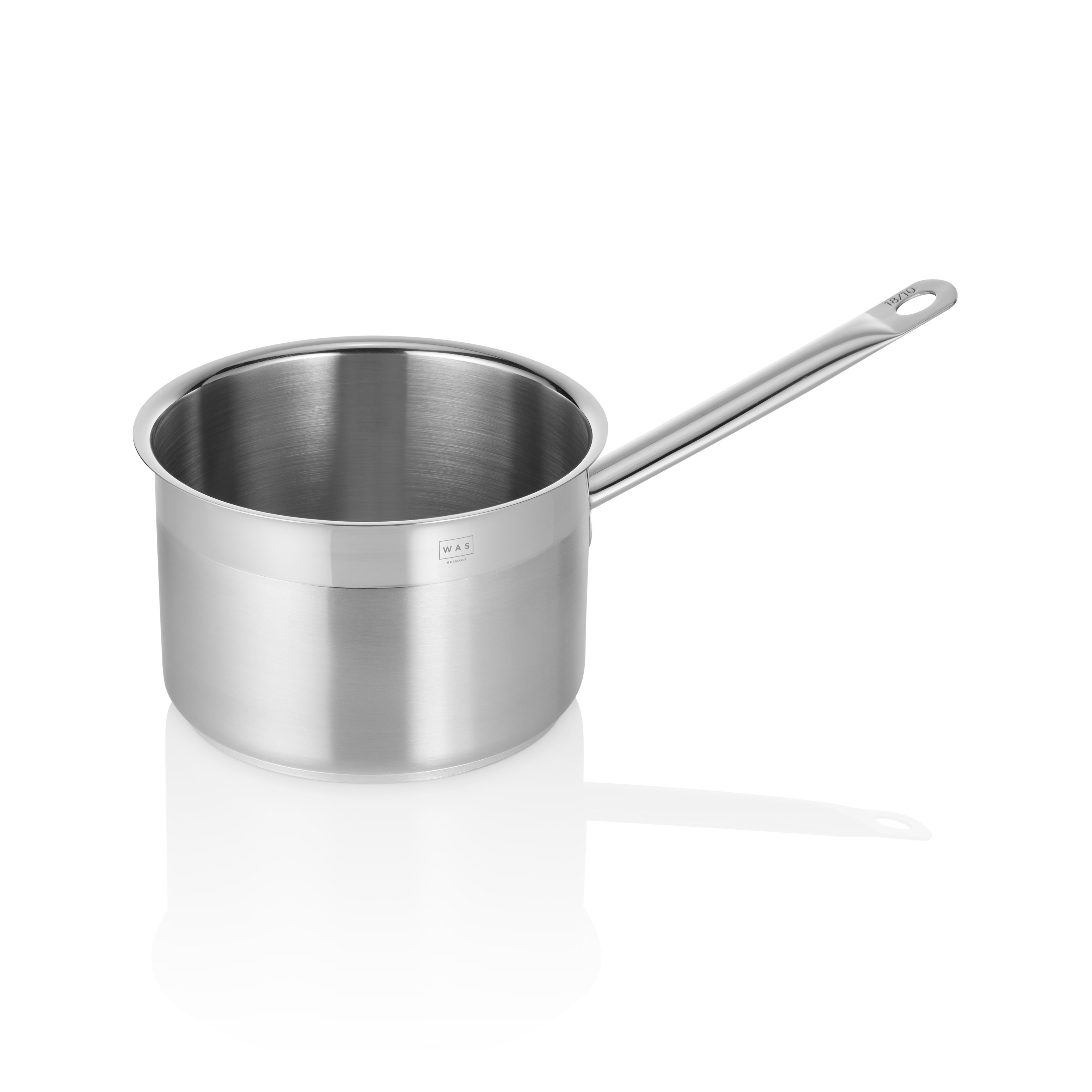 WAS Stielkasserolle COOKWARE 21, Ø 18 cm, 3 ltr., Chromnickelstahl 18/10