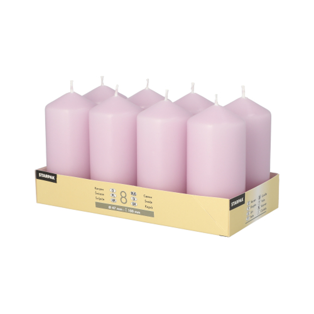 Papstar Stumpenkerzen Ø 47 mm · 100 mm flieder