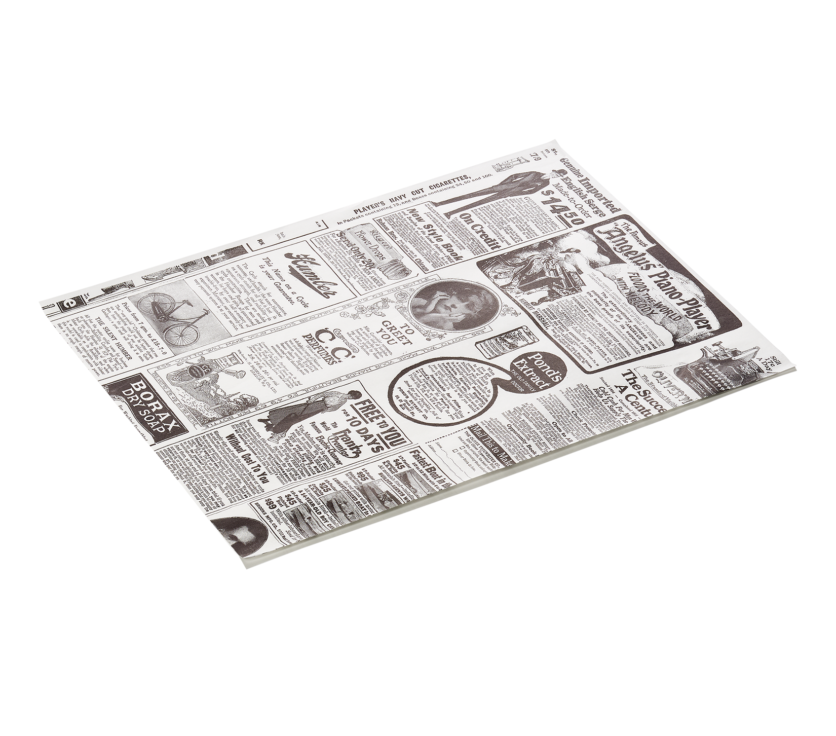WAS Burgerpapier Times White Set WRAP & GO, 25 x 20 cm, Set á 1000 Stück, Fettpa