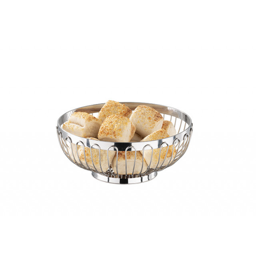APS Brot- und Obstkorb, rund Ø 17,5 cm, H: 7 cm , 18/8 Edelstahl