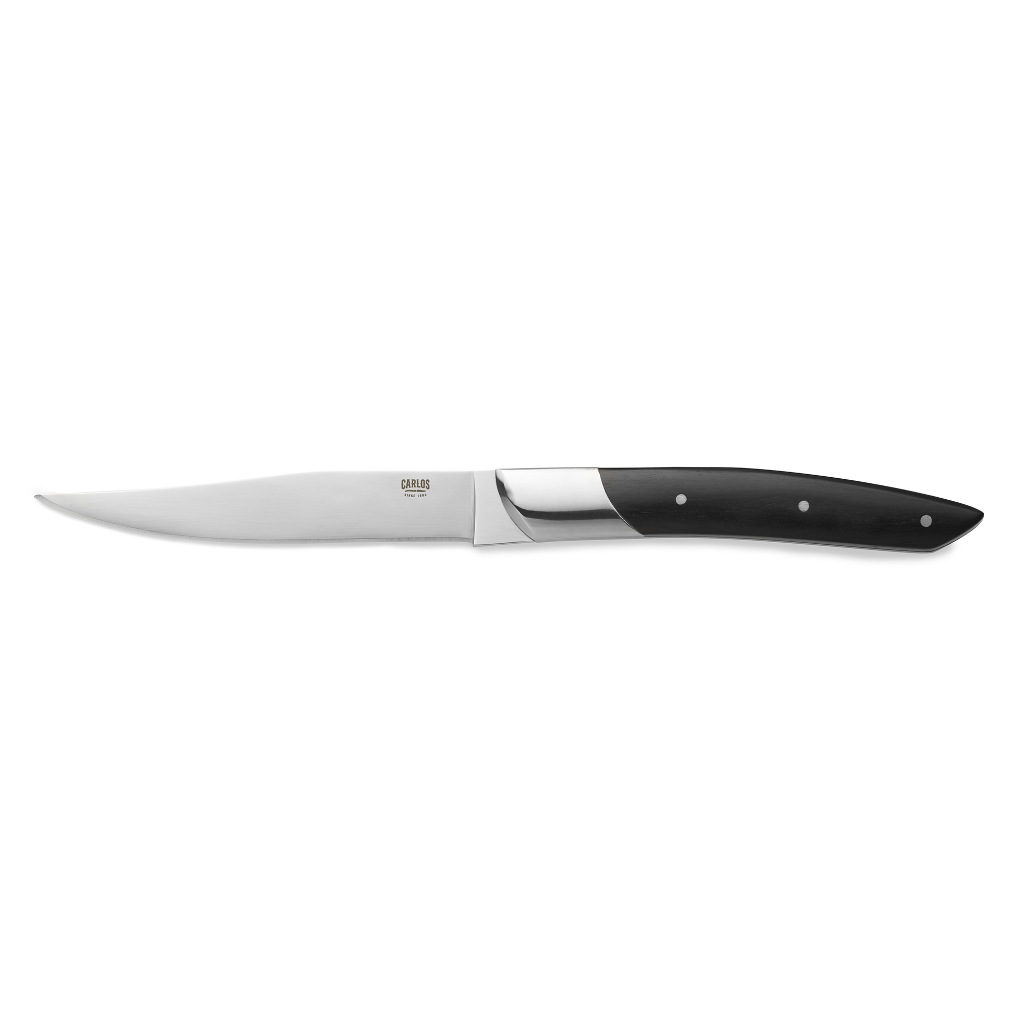 WAS Steakmesser Set CARLOS mit schwarzem Sandelholzgriff, 24 cm, Set á 6 Stück, 