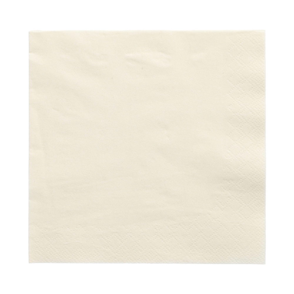 Papstar Servietten, 3-lagig 1/4-Falz 33 cm x 33 cm creme