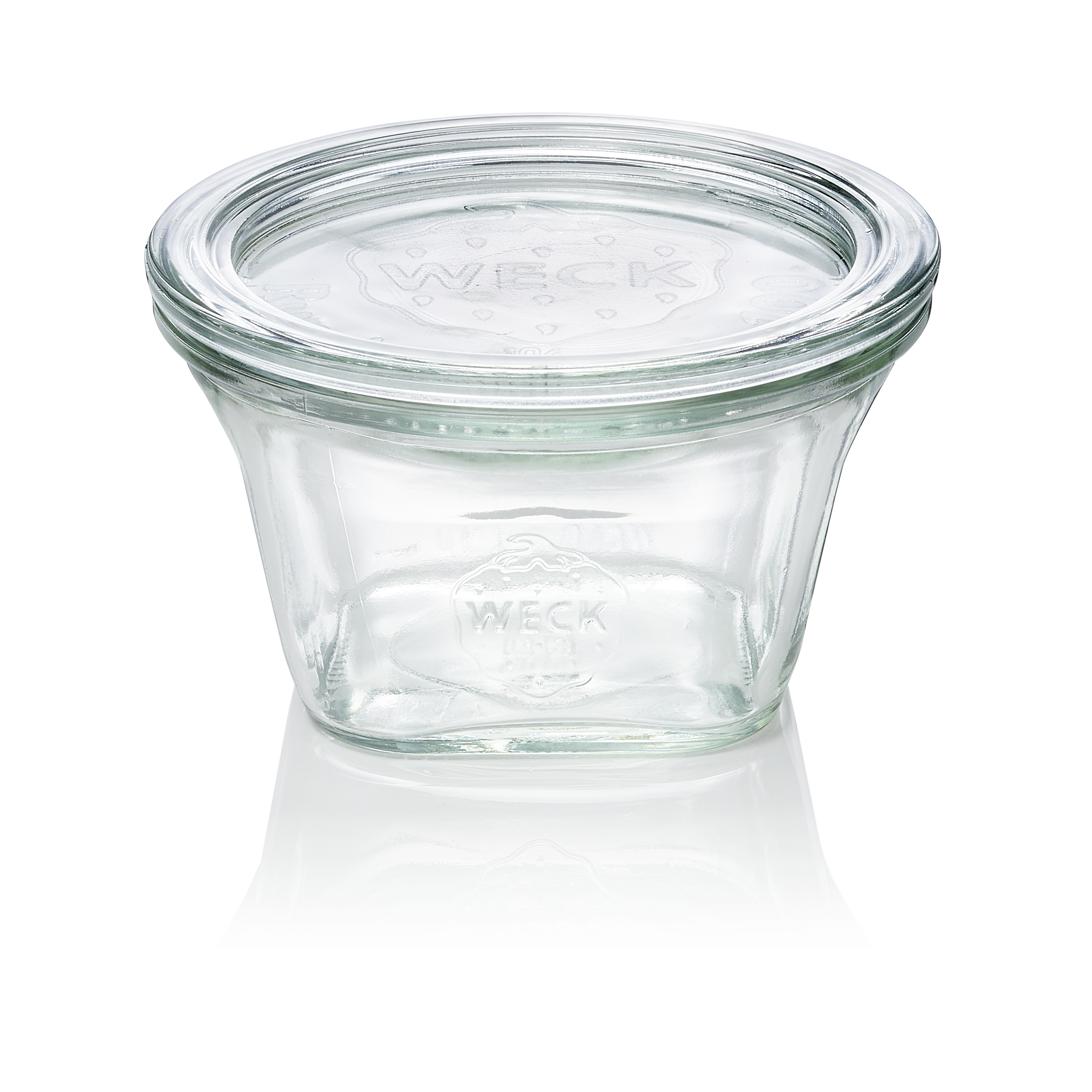 WAS Quadroglas mit Deckel Weck, 290 ml, Set á 6 Stück, Glas