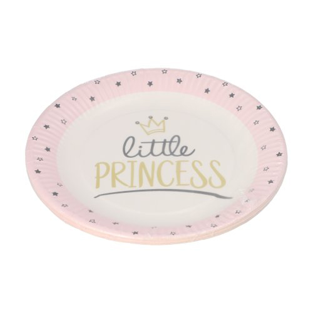 Papstar Teller, Pappe rund Ø 23 cm "Little Princess"