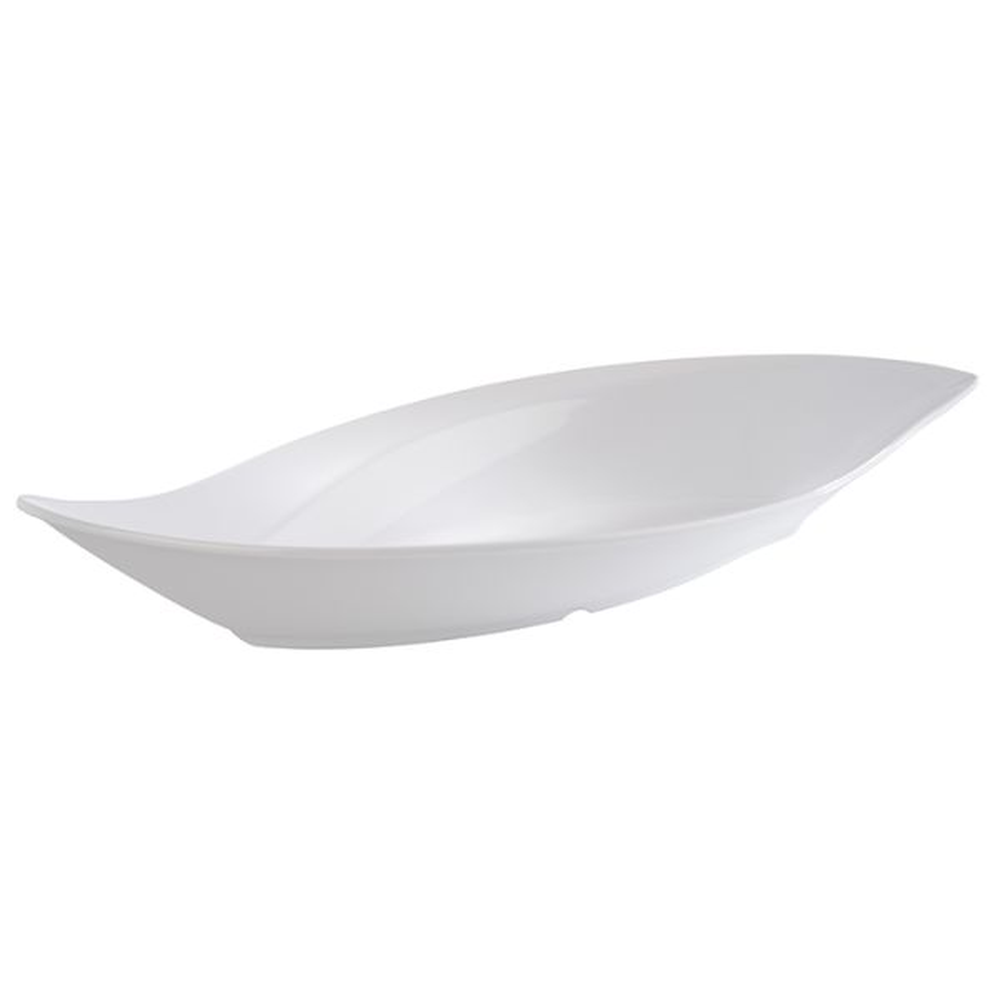 APS Schale -LEAF- 42 x 19,5 cm, H: 6,5 cm , Melamin, weiß, 1 Liter