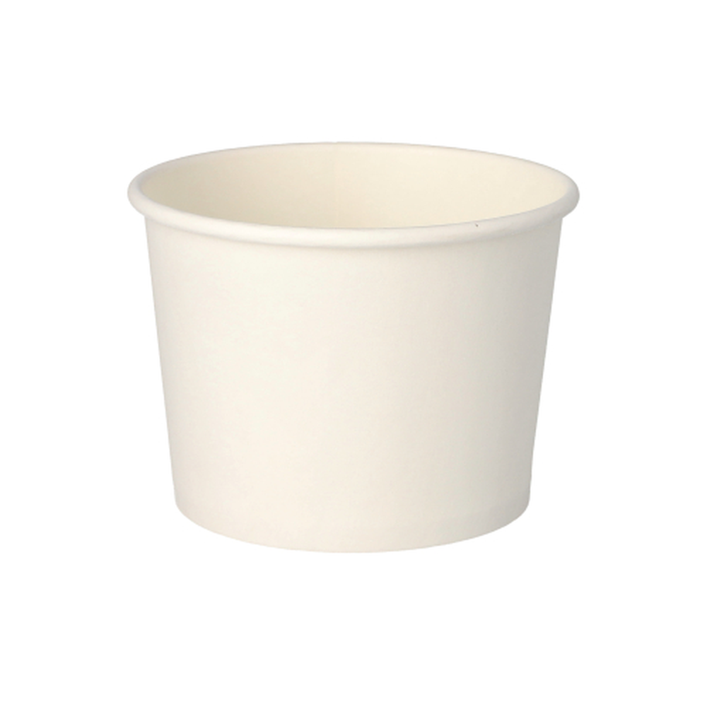 Papstar Suppenbecher, Pappe "To Go" rund 500 ml Ø 11 cm · 8,3 cm weiss