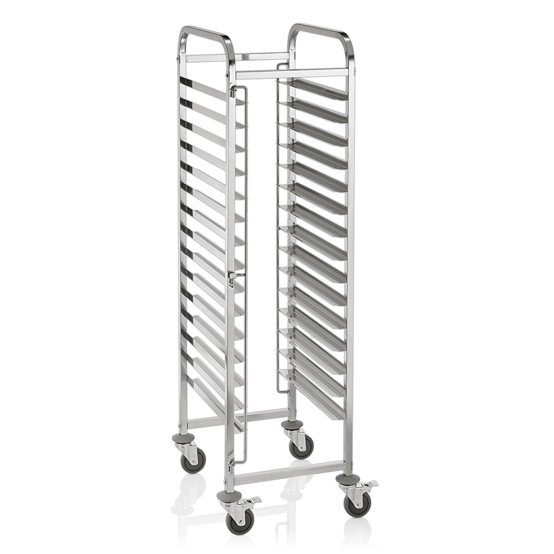 WAS Regalwagen CANTINA für 15 Backbleche 60 x 40 cm, 62 x 62 x 171 cm, Chromnick