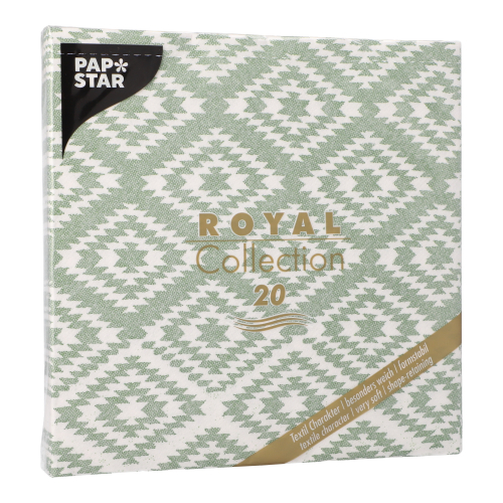 PAPSTAR Servietten ROYAL Collection 1/4-Falz 40 cm x 40 cm dunkelgrün Eth