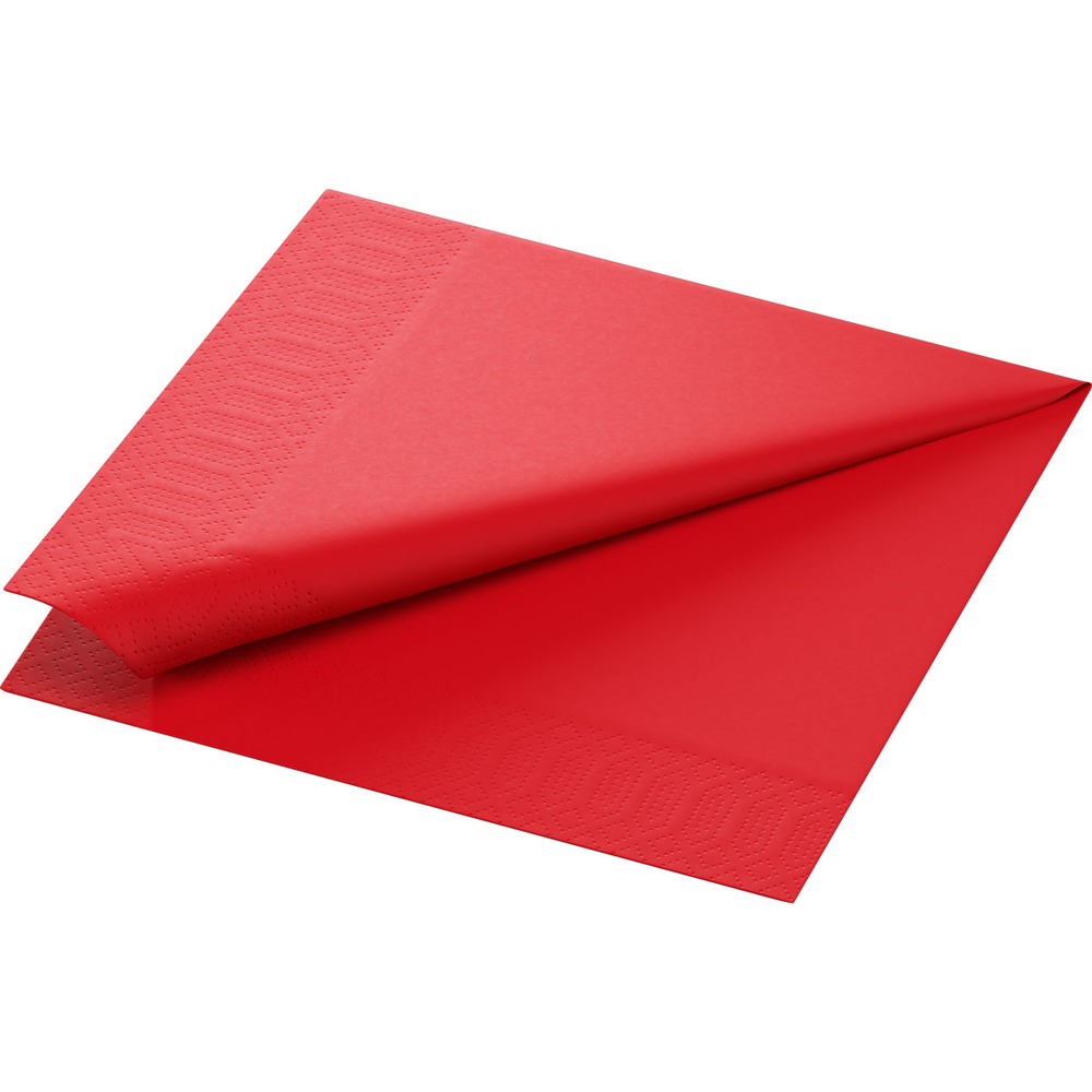 Duni Zelltuchservietten 40 x 40 cm 3-lagig 1/4 Falz rot