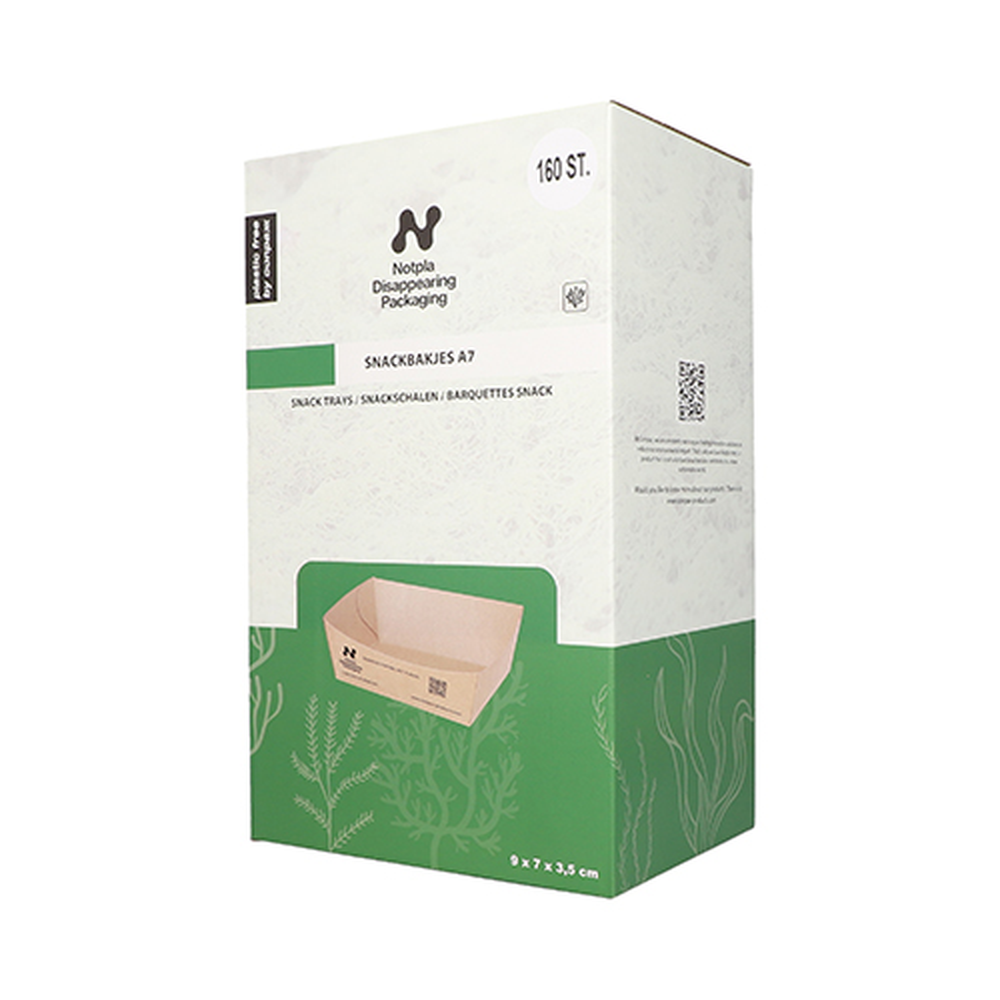 Papstar Snacktrays, Pappe "NOTPLA" 3,5 cm x 7 cm x 9 cm braun