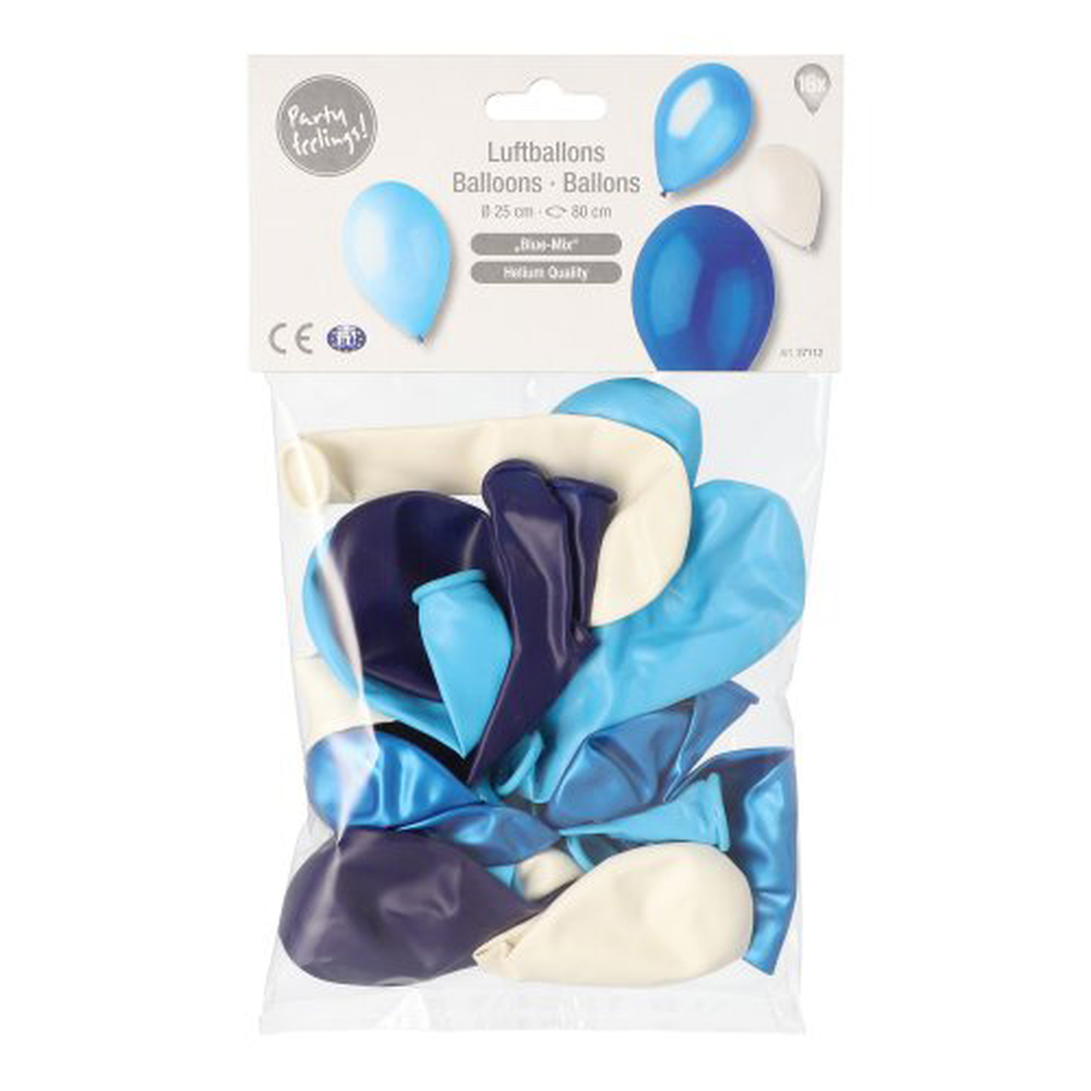 Papstar Luftballons Ø 25 cm farbig sortiert "Blue-Mix"