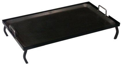 Contacto Schwere Eisenplatte 70x41cm auf schwarz lackiertem Eisen-